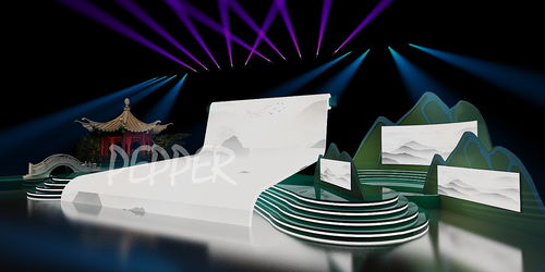 江南風跨年舞美效果圖設(shè)計